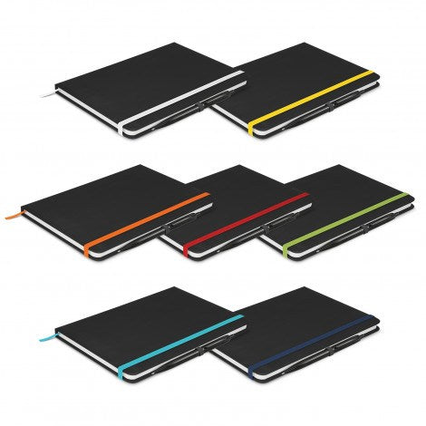 trends-collection-omega-notebook-with-open-black-cover-coloured-band-110091