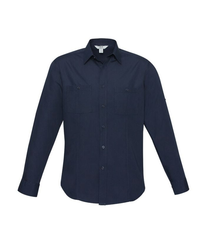Biz Collection Mens Bondi Long Sleeve Shirt Code: S306ML Charcoal
