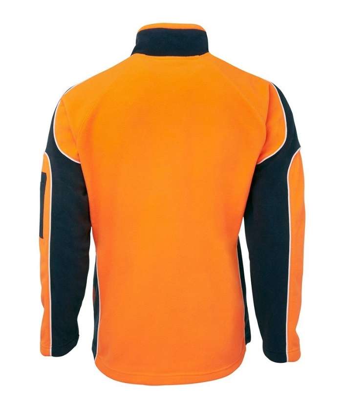 front-orange-navy-jbs-polar-fleece-hi-vis-arm-panel-long-sleeve-4602.1-6H4AP