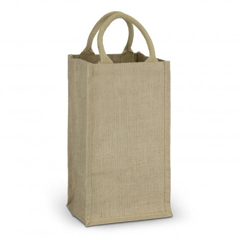 Jute Four Bottle Wine Carrier Bag