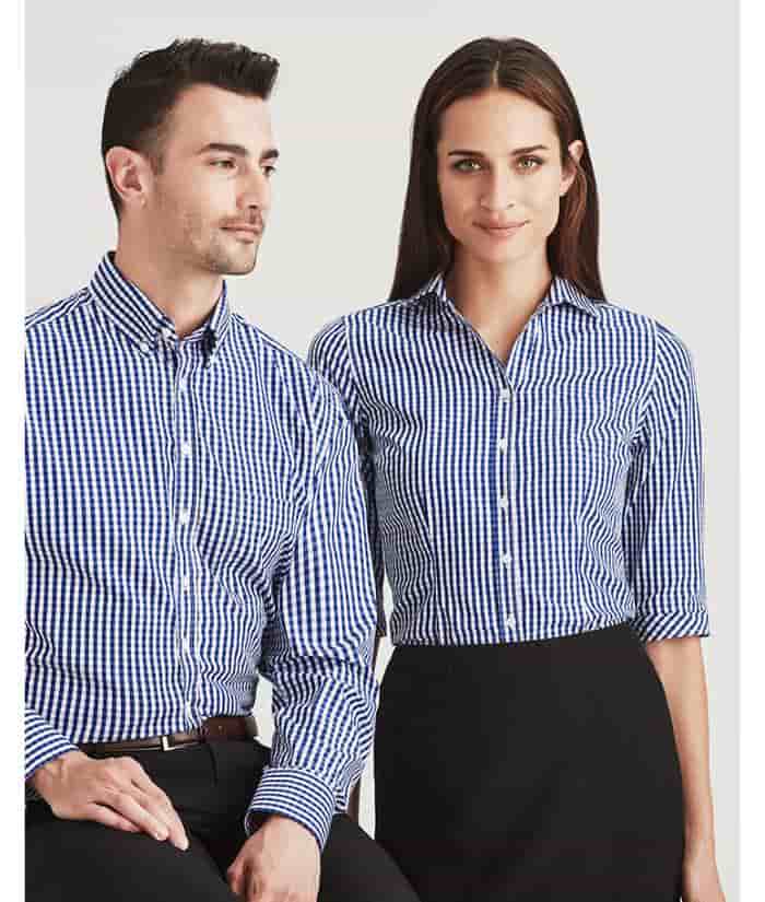 43411-biz-corporate-womens-springfield-cotton-3-4-sleeve-shirt-navy