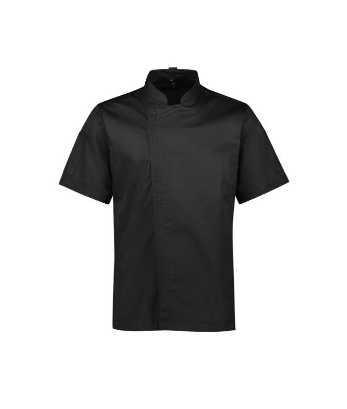 Alfresco Mens, Zip Front, S/S Vented Chef Jacket