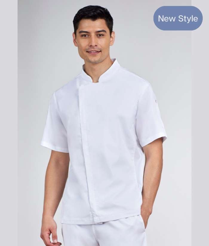 chinese collar white uniform