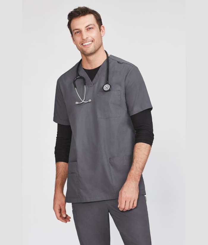 model-performance-mens-long-sleeve-tee-cotton-CT247ml-under-scrubs