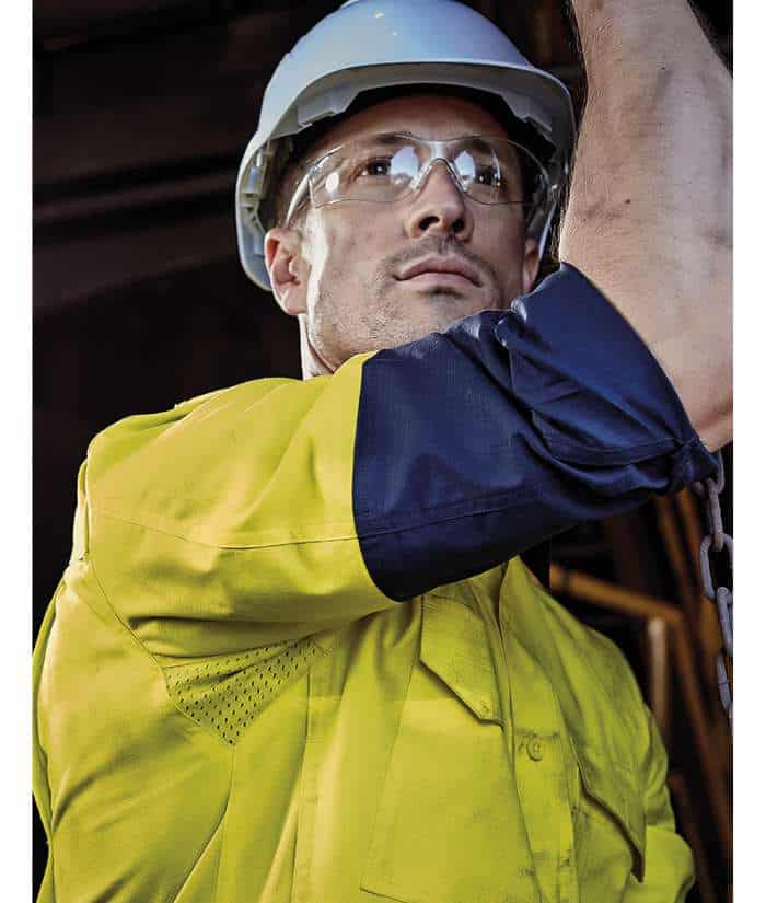 syzmik-hi-vis-day-only-closed-front-ripstop-cotton-long-sleeve-work-shirt