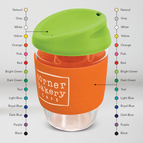 Nova Borosilicate Glass Reusable Cup - 350ml