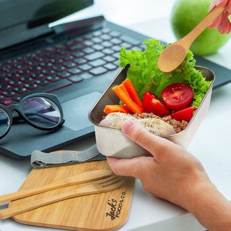 Stainless Steel & Bamboo Lunch Box