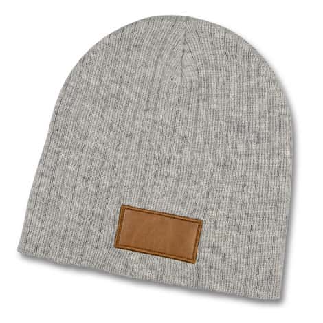 Nebraska Heather Knit Beanie with Badge