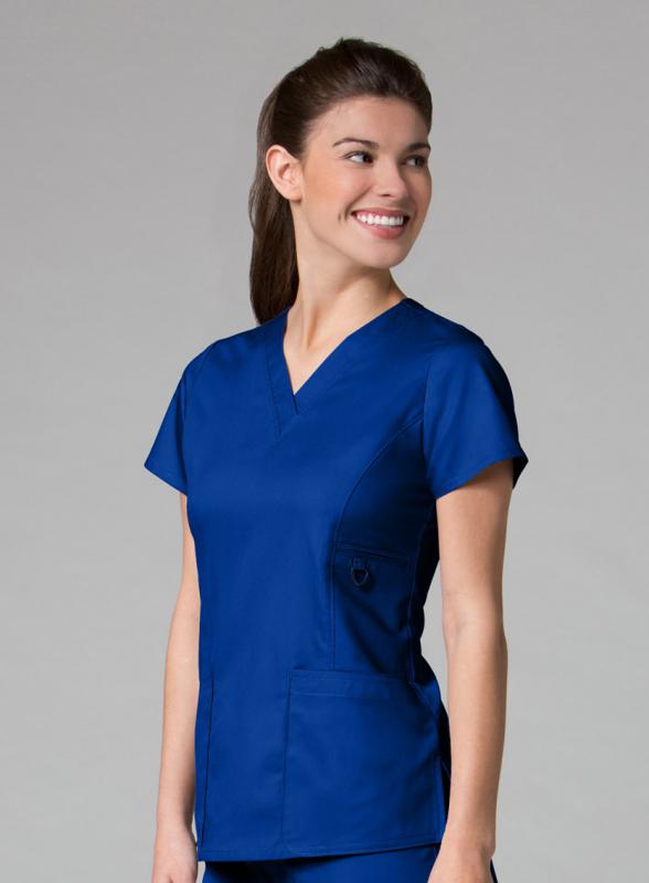 scrub-top-1708-maevn-v-neck-pocket-top