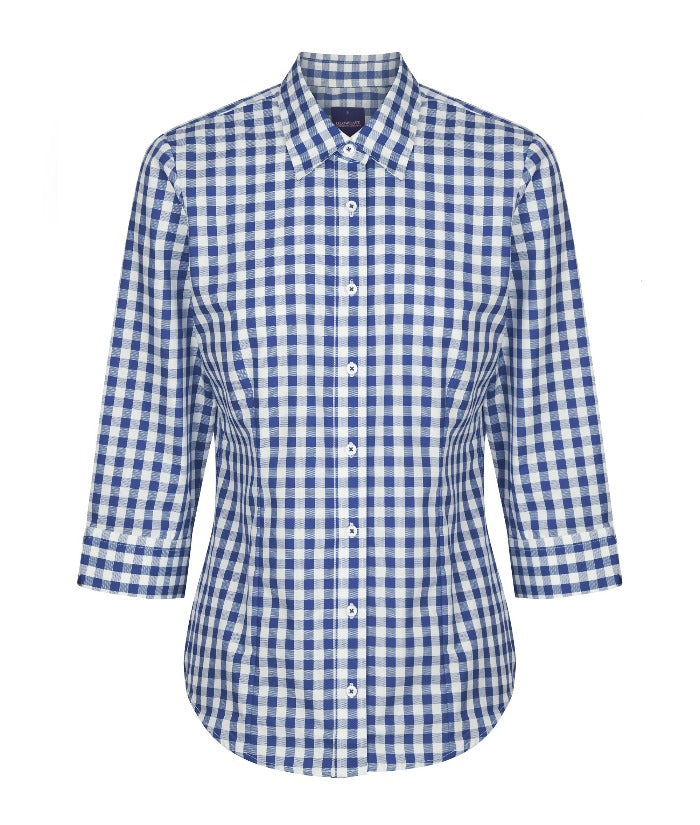 Degraves Royal Oxford Check 3/4 Sleeve Womens Shirt