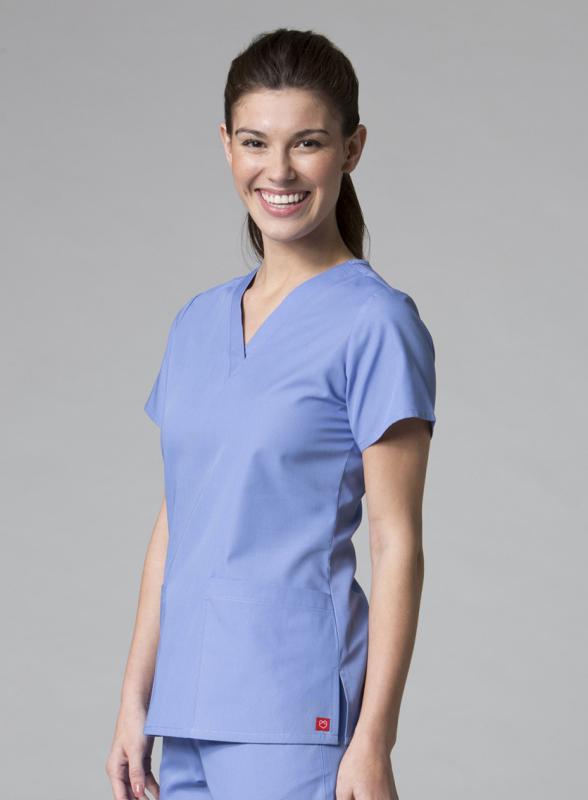 Red Panda V-Neck Two Pocket Top