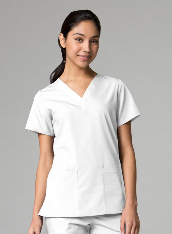 Red Panda V-Neck Two Pocket Top