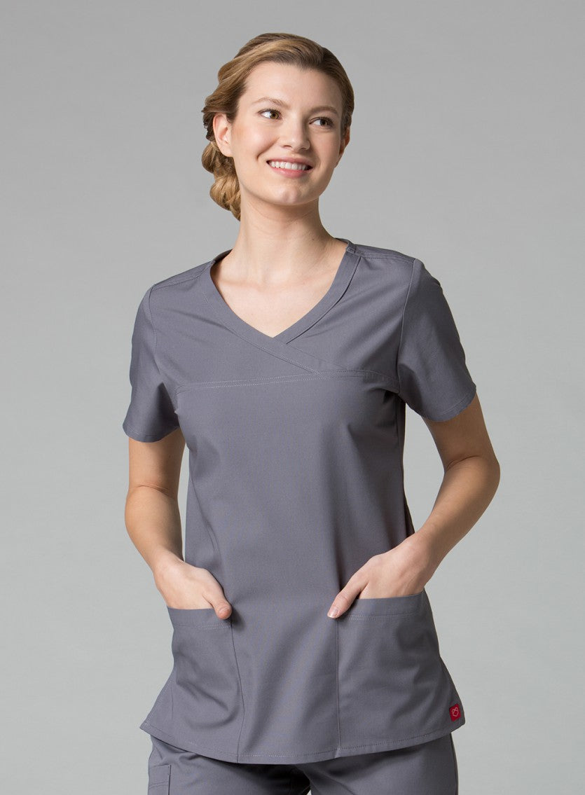 Maevn-re-panda-curved-mowk-wrap-scrub-top-womens-1726-pewter