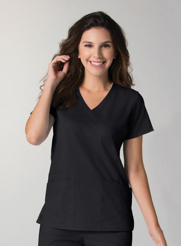 Back Mesh Panel, V-Neck Scrub Top