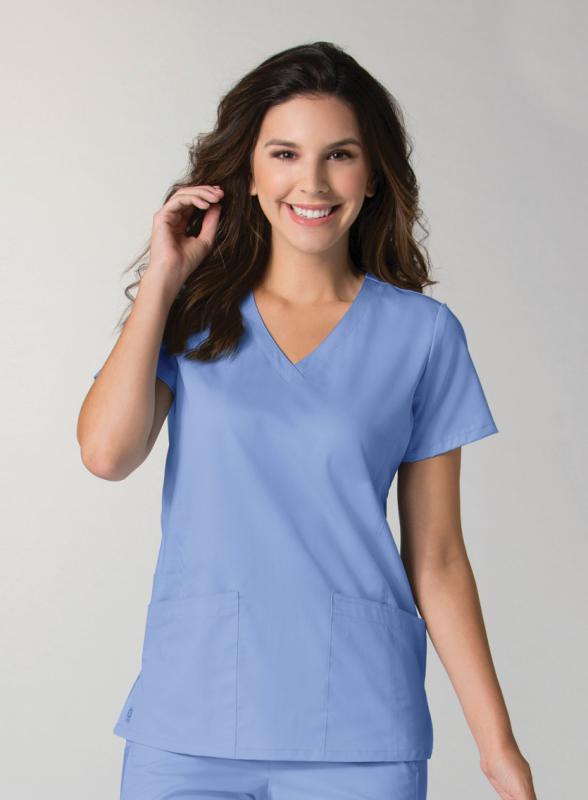 Back Mesh Panel, V-Neck Scrub Top