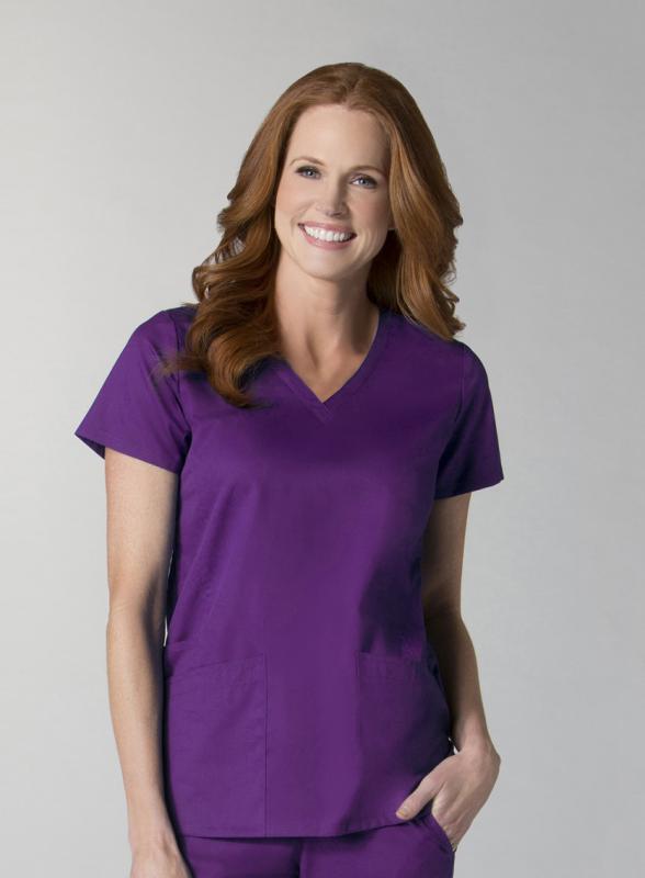 Back Mesh Panel, V-Neck Scrub Top