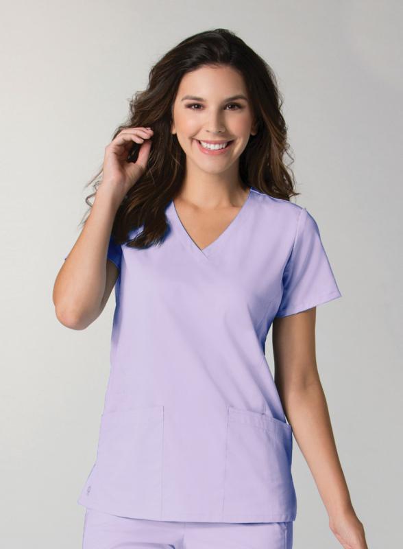 Back Mesh Panel, V-Neck Scrub Top