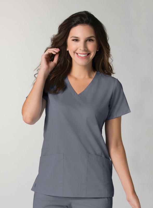 Back Mesh Panel, V-Neck Scrub Top