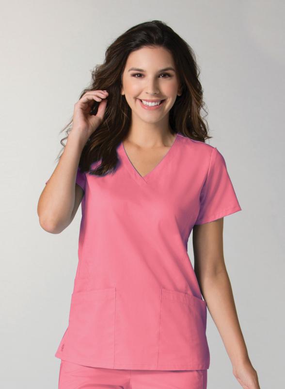 Back Mesh Panel, V-Neck Scrub Top