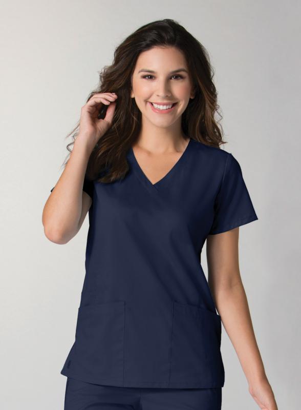 Back Mesh Panel, V-Neck Scrub Top
