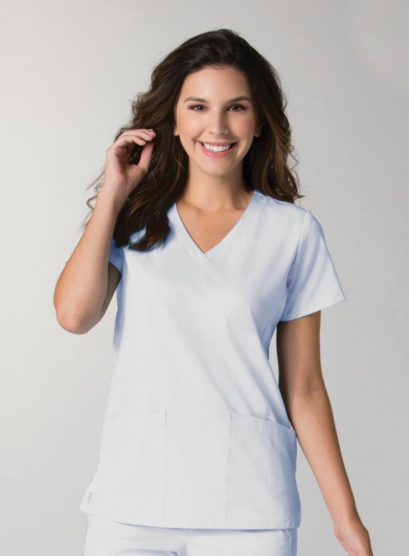 Back Mesh Panel, V-Neck Scrub Top