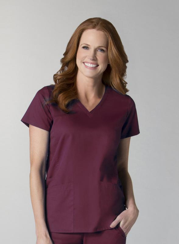 Back Mesh Panel, V-Neck Scrub Top