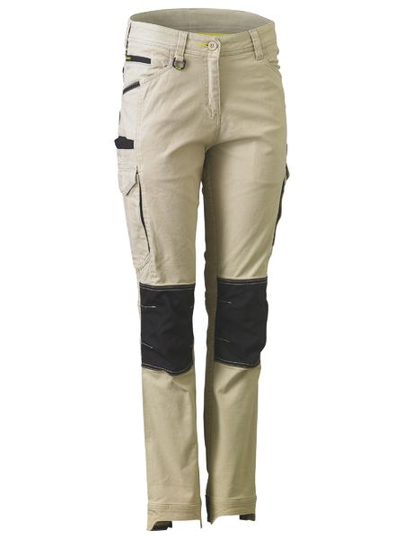 Bisley Flex &amp; Move Womens Stretch Cargo Utility Pants. Stone, 
