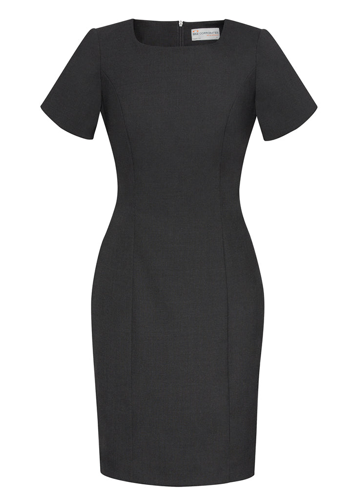 Womens Short Sleeve Woolblend Dress