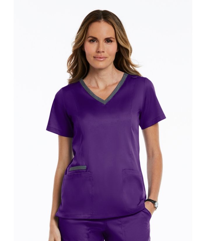 Matrix Contrast Double V-Neck Top