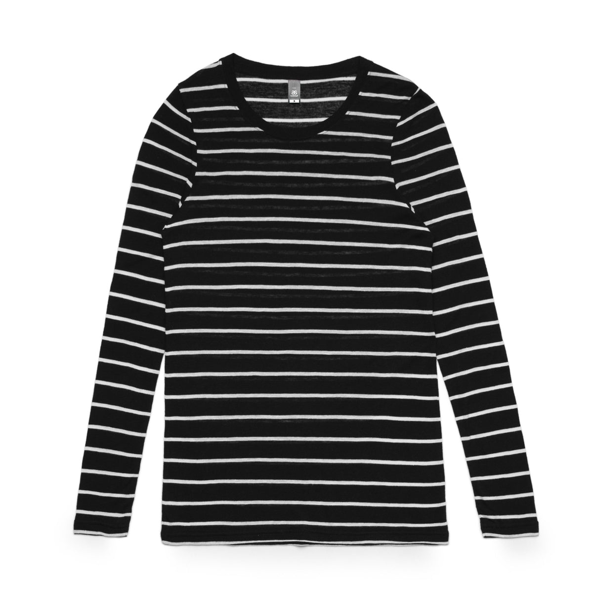 Womens Fine Strip L/S Tee-4027-as-colour