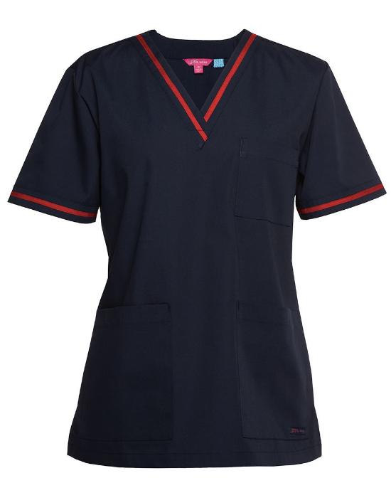 Ladies-contrast-scrub-top-4SCT1