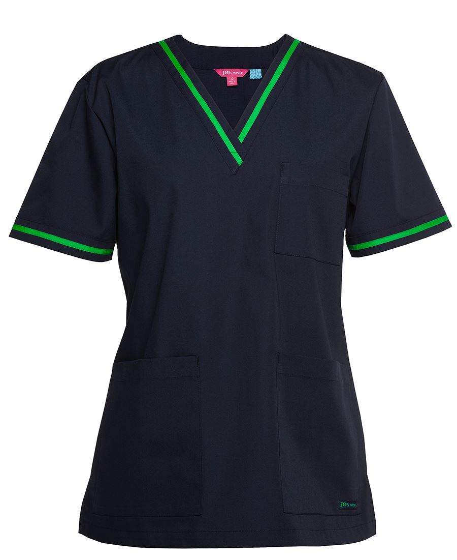 Womens Contrast Scrub Top