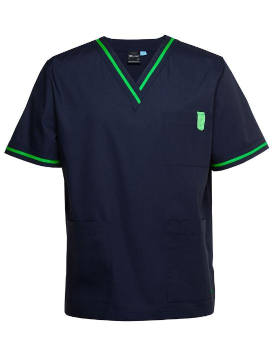 Unisex Contrast Scrub Top