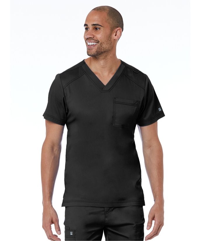 maevn-matrix-mens-v-neck-basic-scrub-top-5501-black-1-pocket
