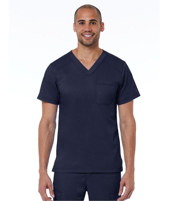 maevn-mens-unisex-matrix-three-3-pocket-scrub-top-5502-teal-id-card