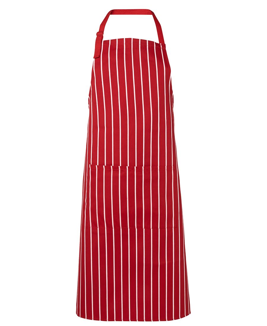 Bib Striped Apron - With Pocket