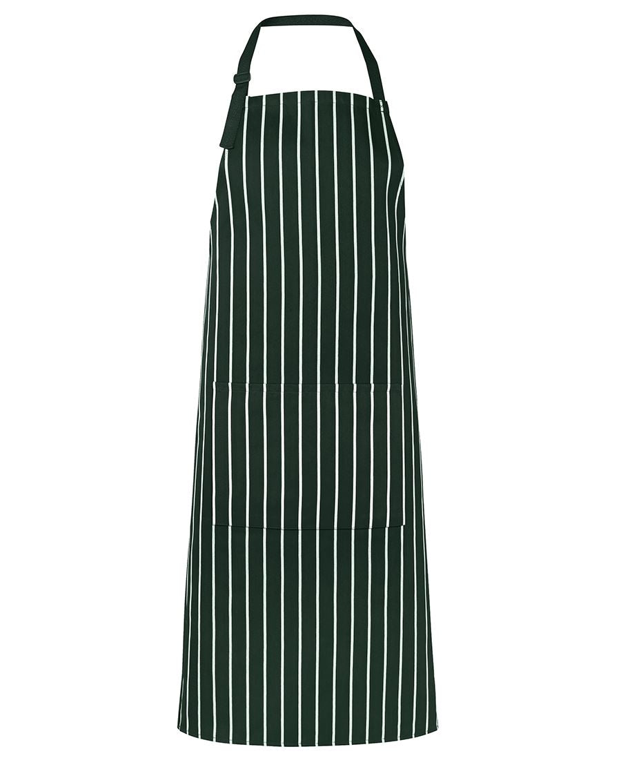 Bib Striped Apron - With Pocket