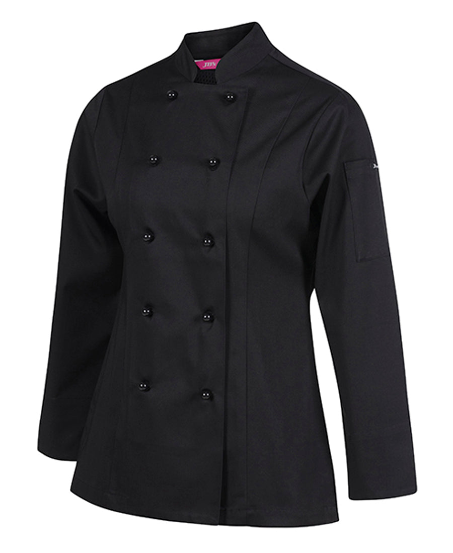 jackets-5cvl1-Ladies Vented Chef&#39;s Jacket - Long Sleeve