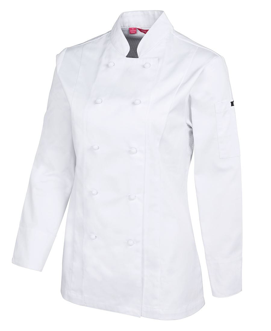 jackets-5cvl1-Ladies Vented Chef's Jacket - Long Sleeve