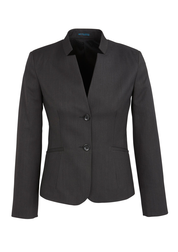 Ladies Short Jacket with Reverse Lapel