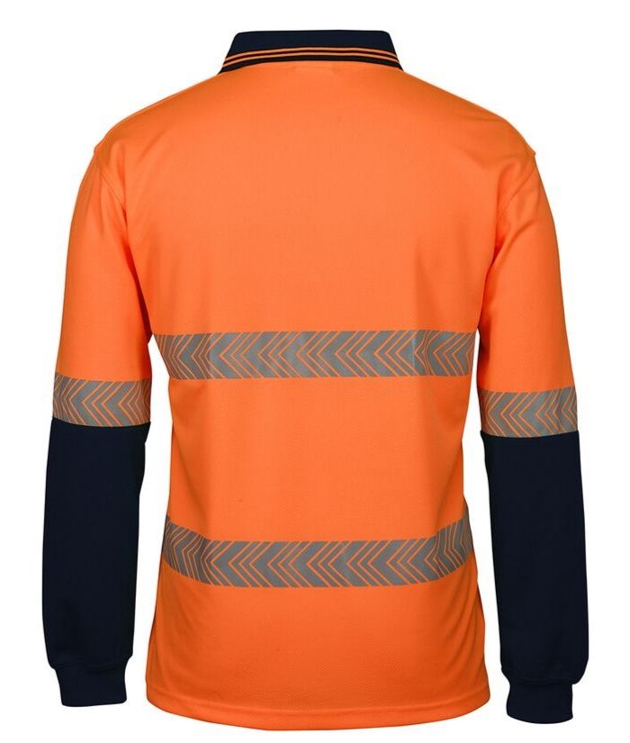 Hi Vis L/S Segmented Tape Polo