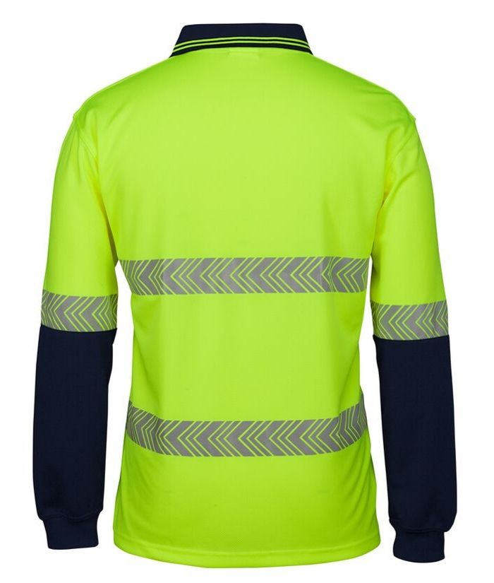Hi Vis L/S Segmented Tape Polo
