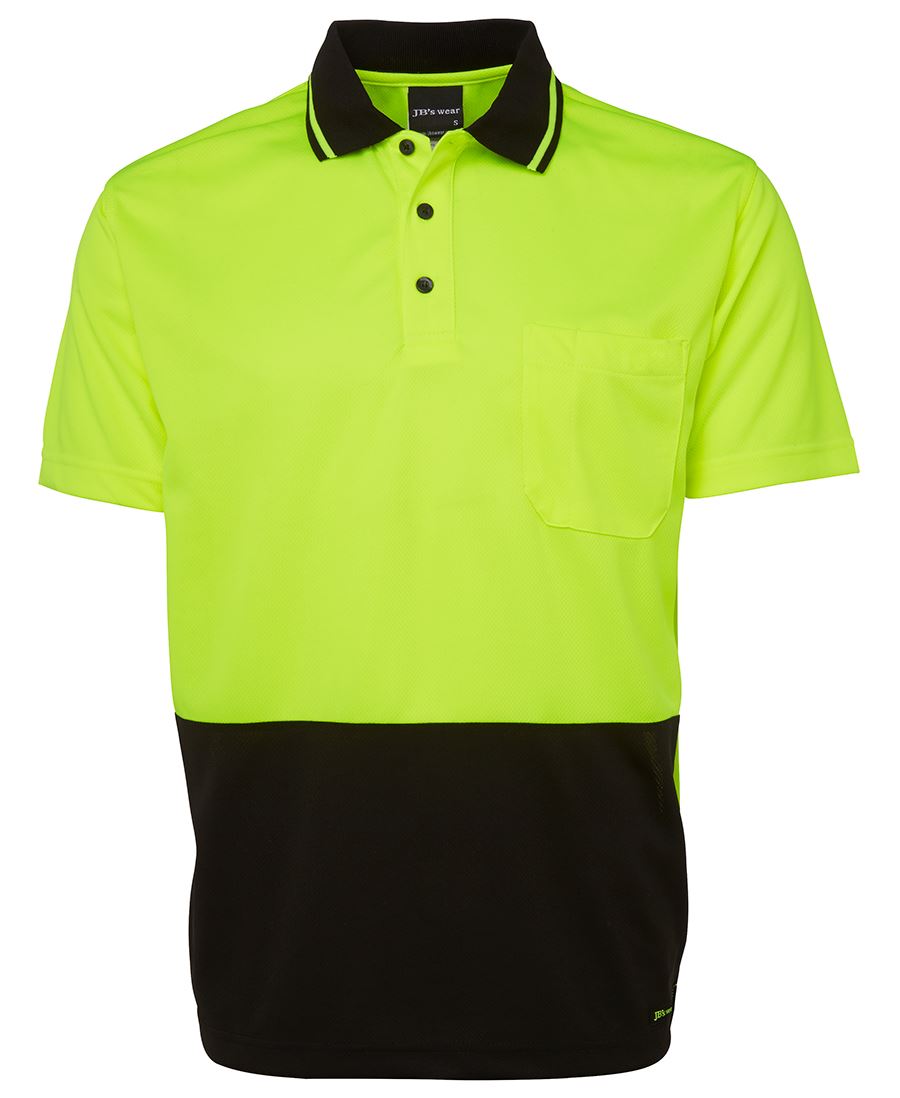 Hi Vis, Non Cuff, Traditional Polo-6hvnc