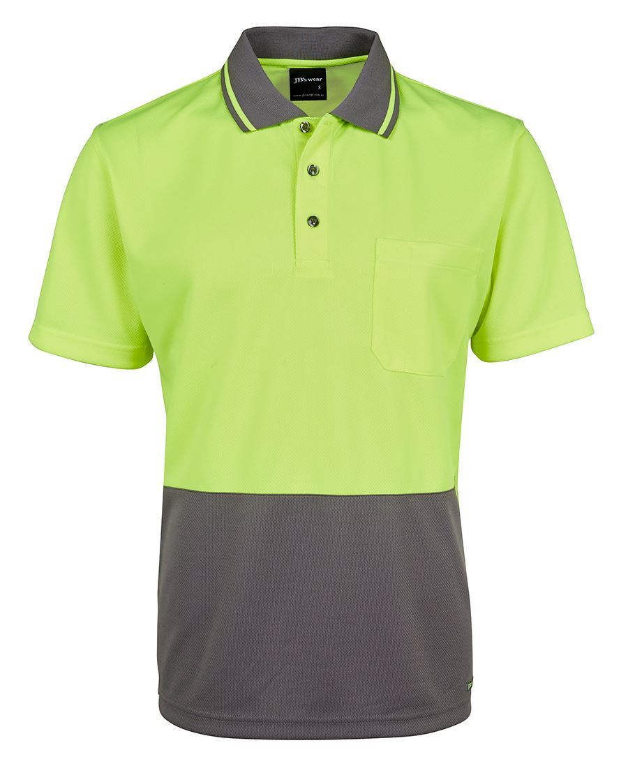 Adults Hi Vis, Non Cuff, Traditional Polo - 6HVNC