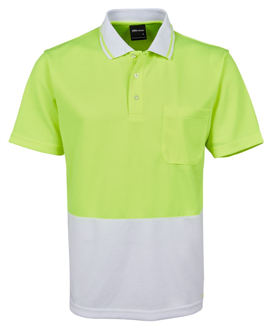 Adults Hi Vis, Non Cuff, Traditional Polo - 6HVNC
