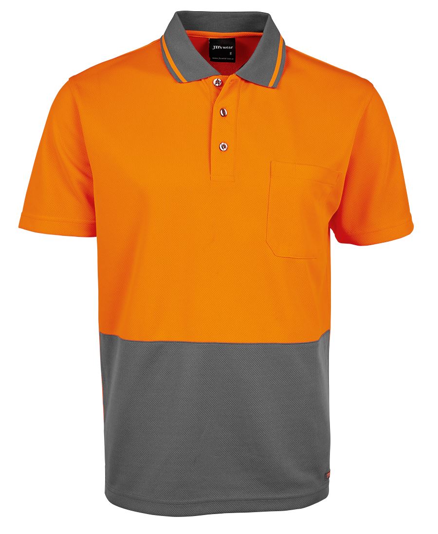 Adults Hi Vis, Non Cuff, Traditional Polo - 6HVNC