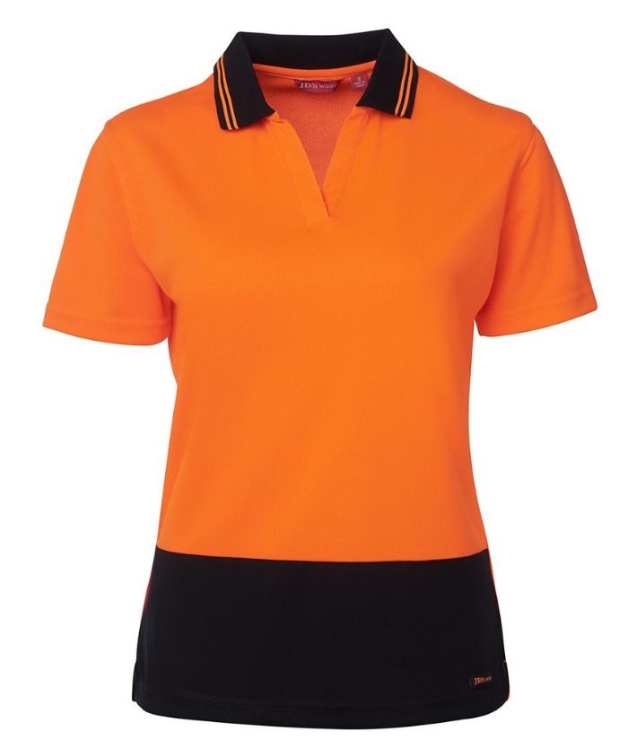 Ladies Hi Vis S/S Non-button Polo