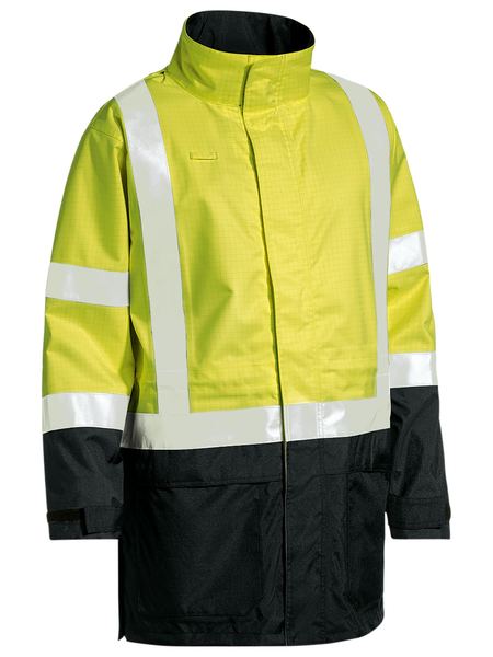 3M Taped Two Tone Hi Vis Anti Static Wet Weather Jacket-bj693t-bisley