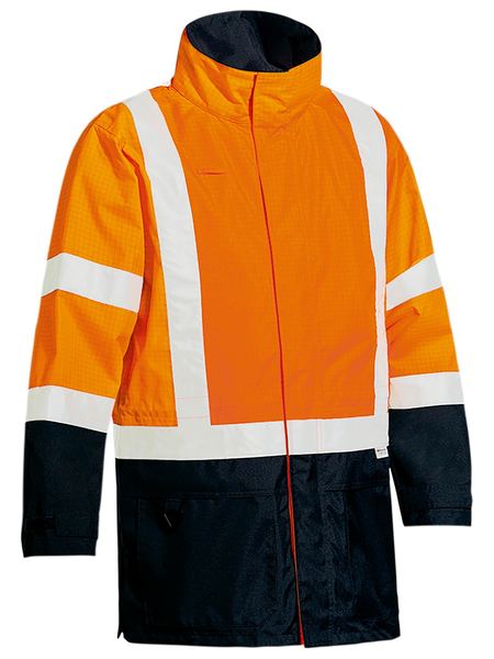 3M Taped Two Tone Hi Vis Anti Static Wet Weather Jacket-bj693t-bisley