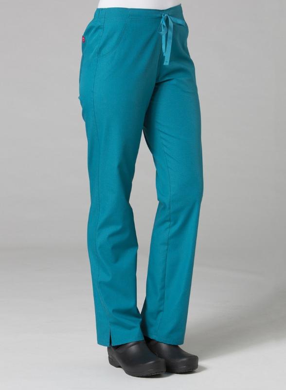 scrub pants-9716-Half Elastic Scrub Pant - Maevn